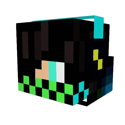 stepermand Minecraft avatar head, 3D render