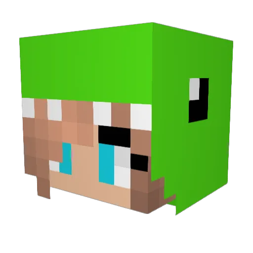 steph_xx Minecraft avatar head, 3D render