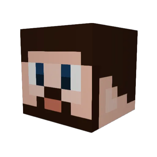 stephane7446 Minecraft avatar head, 3D render