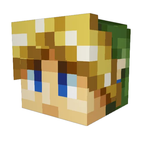 stephaneweg Minecraft avatar head, 3D render