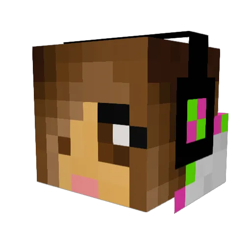 stephanieearl Minecraft avatar head, 3D render