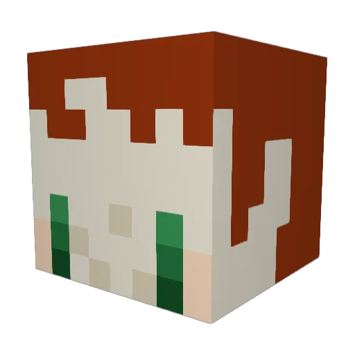 stephaniefm Minecraft avatar head, 3D render