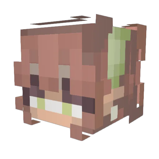 stephchax Minecraft avatar head, 3D render