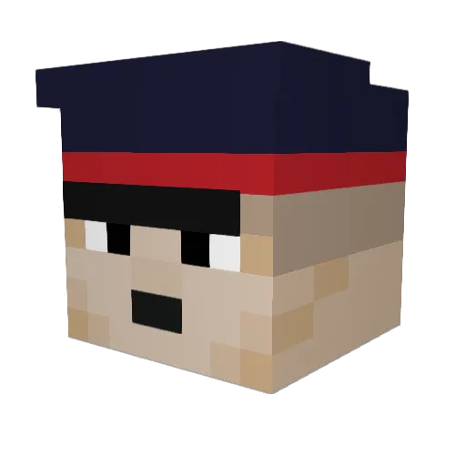 stephensundin Minecraft avatar head, 3D render