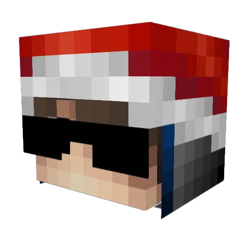 stephpvp Minecraft avatar head, 3D render