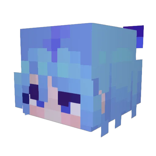 stephuknee Minecraft avatar head, 3D render