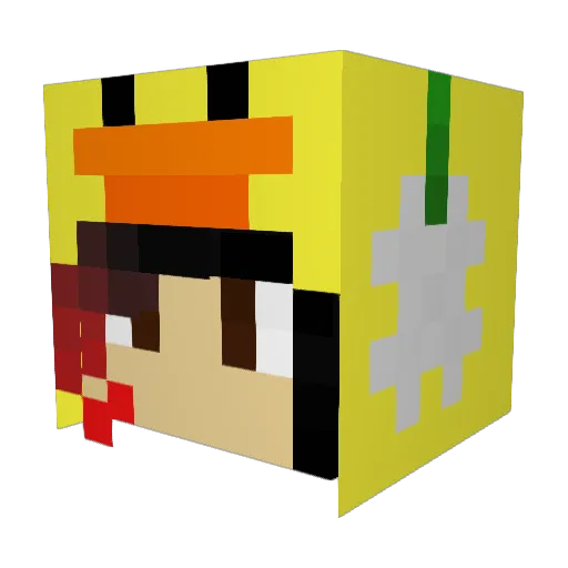 stepsisemmaa Minecraft avatar head, 3D render