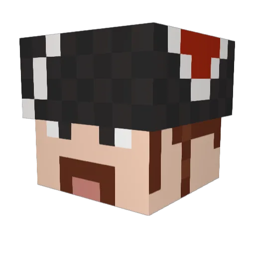 stereonome Minecraft avatar head, 3D render