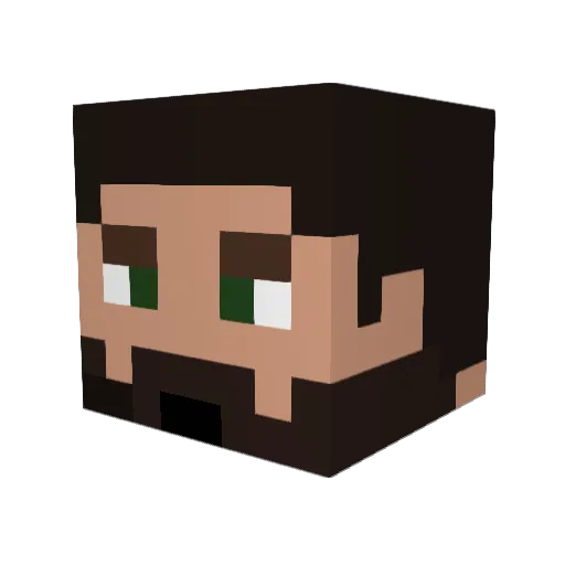 sterlinf Minecraft avatar head, 3D render