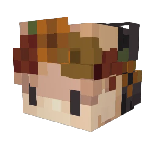sterrenstelsel Minecraft avatar head, 3D render