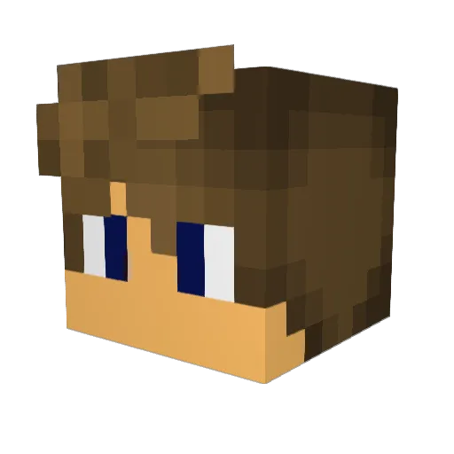 steufy Minecraft avatar head, 3D render