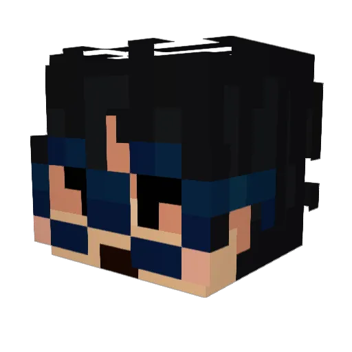 stev_minecraf Minecraft avatar head, 3D render