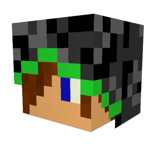 steve033 Minecraft avatar head, 3D render