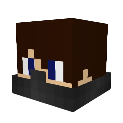steve185 Minecraft avatar head, 3D render