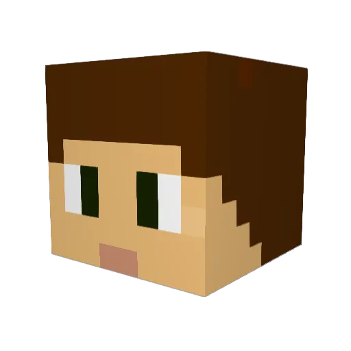 steve557 Minecraft avatar head, 3D render