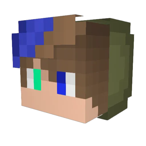 stevecho Minecraft avatar head, 3D render