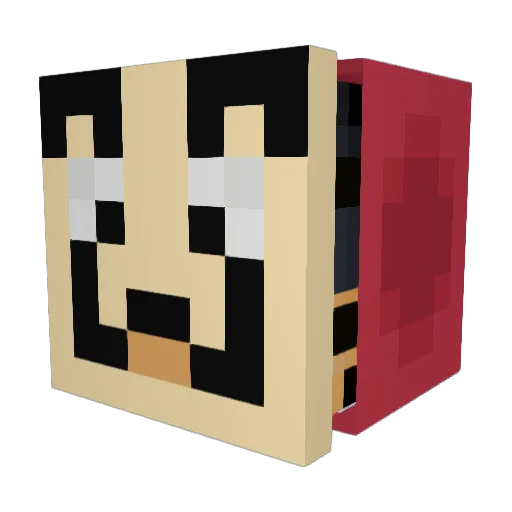 steveflower Minecraft avatar head, 3D render