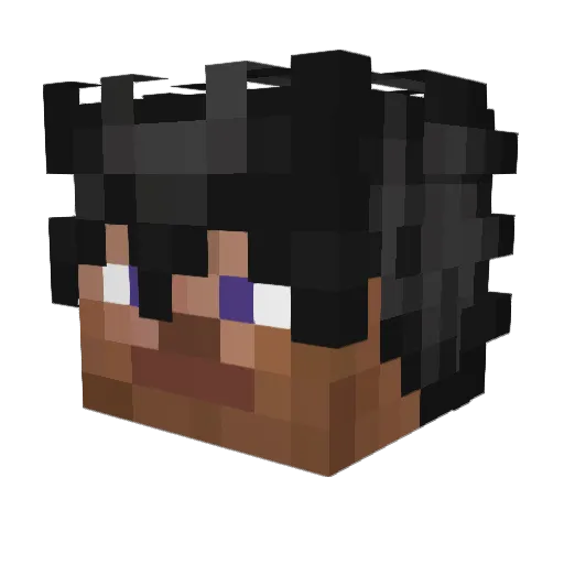 stevegoku Minecraft avatar head, 3D render