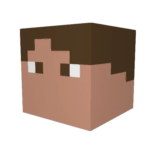 stevekochavi Minecraft avatar head, 3D render