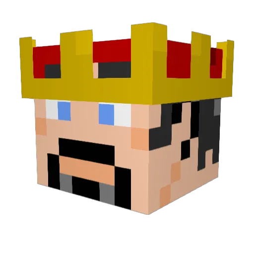 stevemc Minecraft avatar head, 3D render