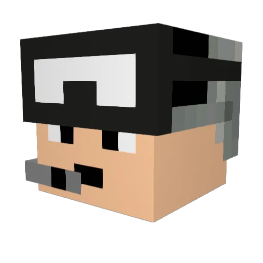 steven_world Minecraft avatar head, 3D render