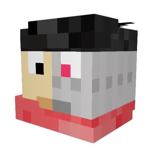 stevenlw Minecraft avatar head, 3D render