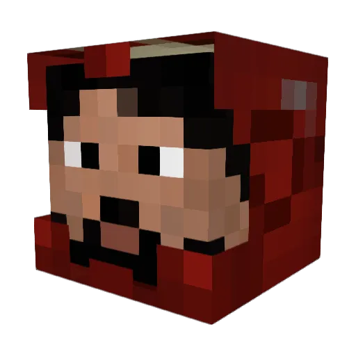 stevetron3 Minecraft avatar head, 3D render