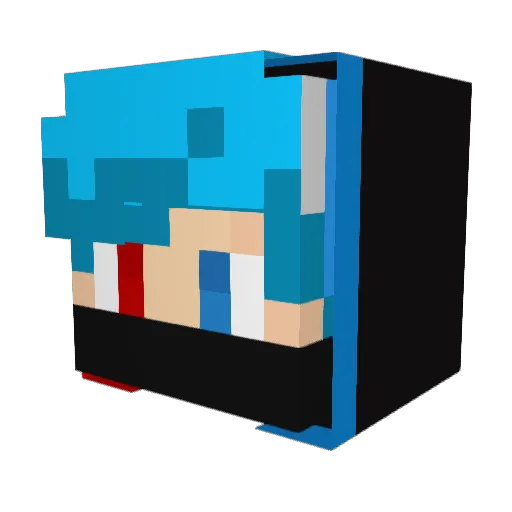 stevexbaran Minecraft avatar head, 3D render