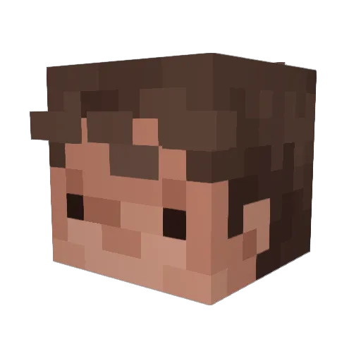 stevie_blocks Minecraft avatar head, 3D render