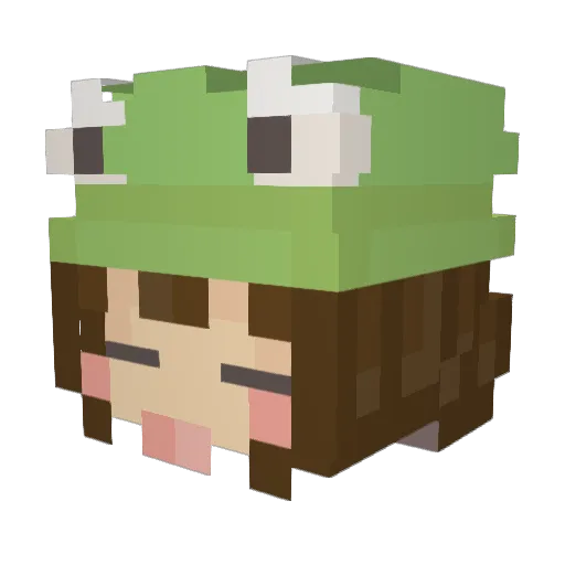 stewieC Minecraft avatar head, 3D render