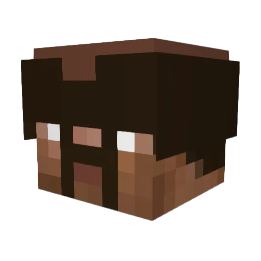 stewlet Minecraft avatar head, 3D render