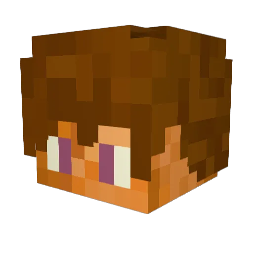 stewqe Minecraft avatar head, 3D render