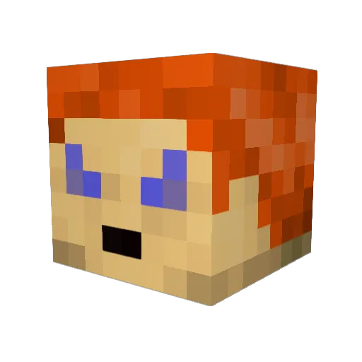 stginge Minecraft avatar head, 3D render