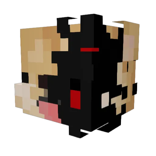 sthompy Minecraft avatar head, 3D render
