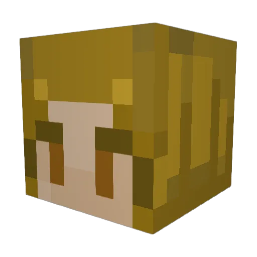 sticcii Minecraft avatar head, 3D render