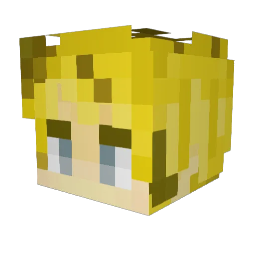 stickstickley Minecraft avatar head, 3D render