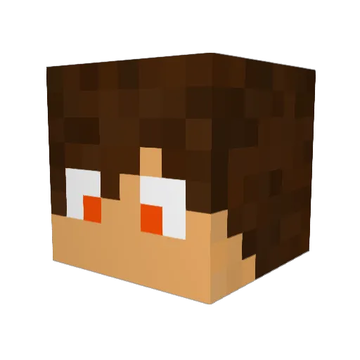 sticky207 Minecraft avatar head, 3D render