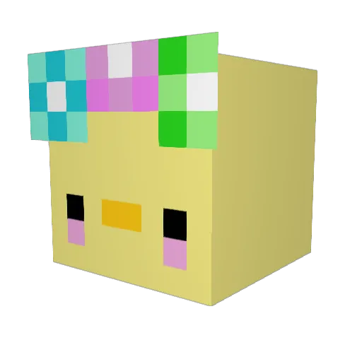 sticky_mango Minecraft avatar head, 3D render