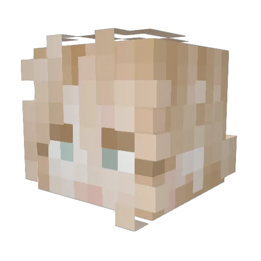 stickyhon Minecraft avatar head, 3D render