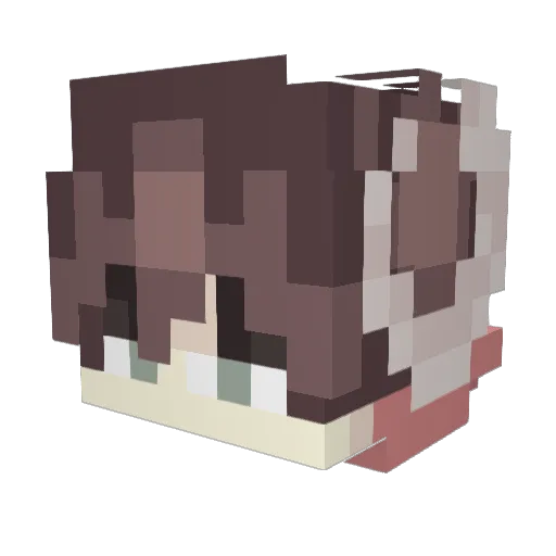 stickywool Minecraft avatar head, 3D render