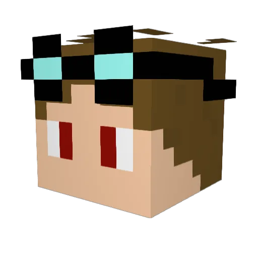 stiefel Minecraft avatar head, 3D render