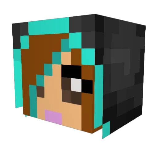 stifledlaughter Minecraft avatar head, 3D render