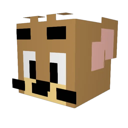 stiggos Minecraft avatar head, 3D render