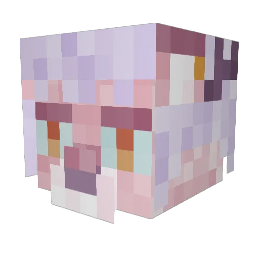 stillblur Minecraft avatar head, 3D render