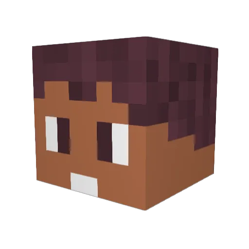 stillsaiko Minecraft avatar head, 3D render