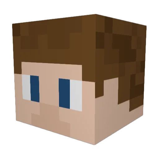 stillwock Minecraft avatar head, 3D render