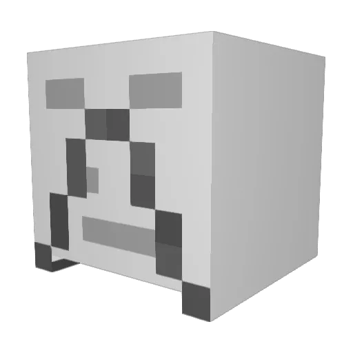 stilouu Minecraft avatar head, 3D render