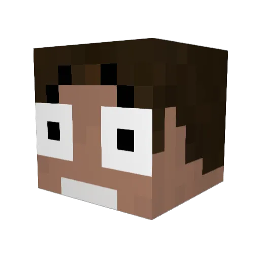 stimpy458 Minecraft avatar head, 3D render
