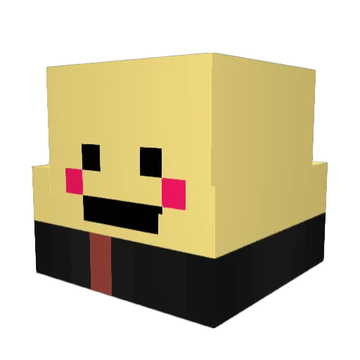 stinbert Minecraft avatar head, 3D render