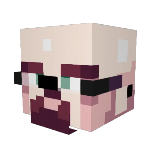 stinkbus Minecraft avatar head, 3D render